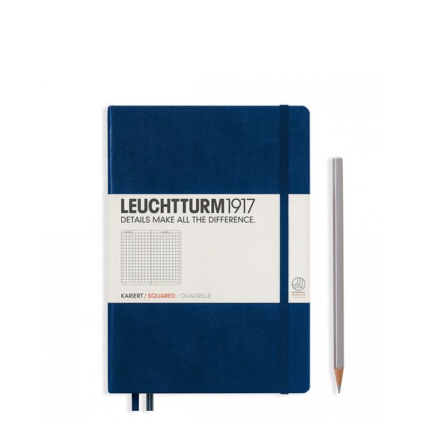 Блокнот Leuchtturm1917 Середній, темно-синій, клітинка 342923 фото