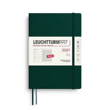 Щотижневик з нотатками Leuchtturm1917 Medium (A5) м'яка обкл., 2027 Forest Green
