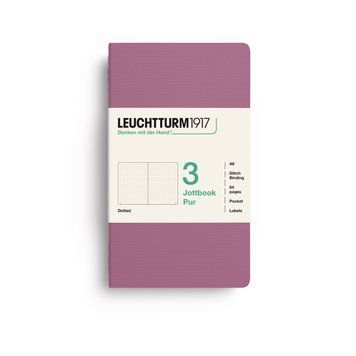 БлокнотиБлокнот Leuchtturm1917, Jottbook Pur, Pocket, Dusty Rose, 3 шт, крапка придбати