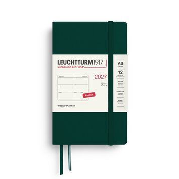 Щотижневик Leuchtturm1917 Pocket (A6) м'яка обкл., 2027 Forest Green