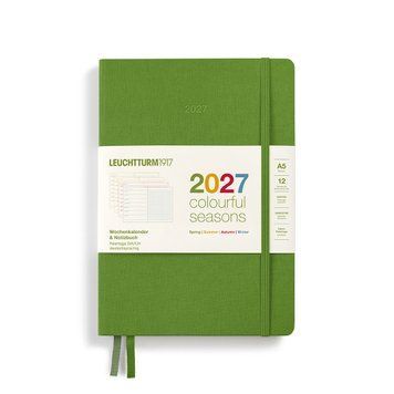 Щотижневик з нотатками Leuchtturm1917 Colourful Seasons, Medium (A5) 2027 Spring-Green (крапка)