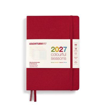 Щотижневик з нотатками Leuchtturm1917 Colourful Seasons, Medium (A5) 2027 Autumn-Red (крапка)