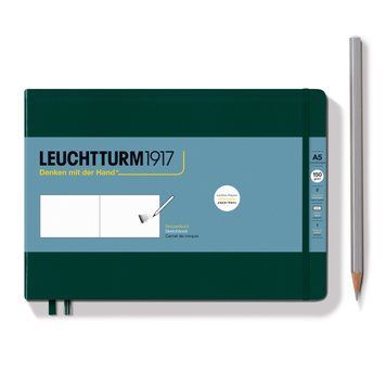 Скетчбук Leuchtturm1917, Medium Landscape, 150 г/м.кв., Forest Green